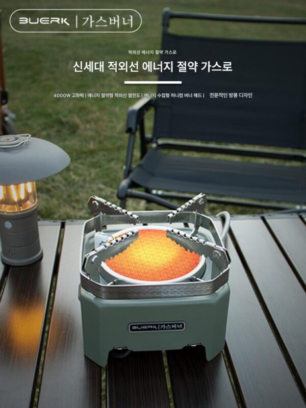 새로운 적외선 스토브 헤드 야외 휴대용 카세트 스토브 캠핑 피크닉 장비 가스 스토브 분할 방풍