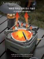새로운 적외선 스토브 헤드 야외 휴대용 카세트 스토브 캠핑 피크닉 장비 가스 스토브 분할 방풍 - 이미지 2
