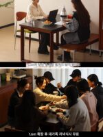 샤오완 가구 노르딕 레트로 접이식 록 플레이트 식탁 소형 아파트 견고한 나무 접이식 식탁 식탁과 의자 조합 - 이미지 3