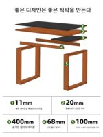 샤오완 가구 노르딕 레트로 접이식 록 플레이트 식탁 소형 아파트 견고한 나무 접이식 식탁 식탁과 의자 조합 - 이미지 4
