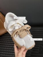 7CM 키높이 여성화 정품가죽 두꺼운 밑창 덱순화 2025년 초봄 스타일 더블 끈 포레스트 검프화 캐주얼 운동화 - 이미지 5