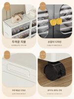 신발장 홈 도어 복도 외부 운동화 및 부츠 보관 캐비닛 홈 통합 벽걸이 다층 신발장 무료 설치 - 이미지 5