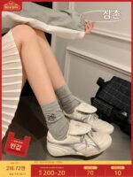 "웬 삼촌" 계단식 블록 ~ 포레스트 갠더 여성용 트레이닝화 2025년 봄 신상 여성용 신발 플립업 스포츠 캐주얼화