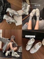 "웬 삼촌" 계단식 블록 ~ 포레스트 갠더 여성용 트레이닝화 2025년 봄 신상 여성용 신발 플립업 스포츠 캐주얼화 - 이미지 2