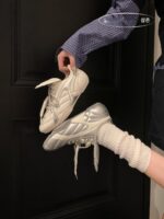 "웬 삼촌" 계단식 블록 ~ 포레스트 갠더 여성용 트레이닝화 2025년 봄 신상 여성용 신발 플립업 스포츠 캐주얼화 - 이미지 4