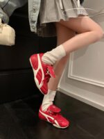 "웬 삼촌" 계단식 블록 ~ 포레스트 갠더 여성용 트레이닝화 2025년 봄 신상 여성용 신발 플립업 스포츠 캐주얼화 - 이미지 5