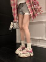 "Uncle Wen" 스톡홀름 ~ Beggar Shoes 2025 봄 신상 두꺼운 밑창 캔버스 신발 캐주얼 플랫폼 신발 여성 - 이미지 5