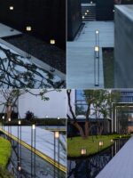 야외 방수 잔디 램프 일본식 선 스타일 정원 조경 안뜰 램프 장식 분위기 통로 플로어 램프 - 이미지 2