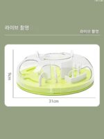 고양이 셀프 엔터테인먼트 피더 미로 상자 반려동물 교육용 고양이 사료 누출 장난감 고양이의 지루함을 해소하고 먹고 놀기 위한 곧은 털 - 이미지 3