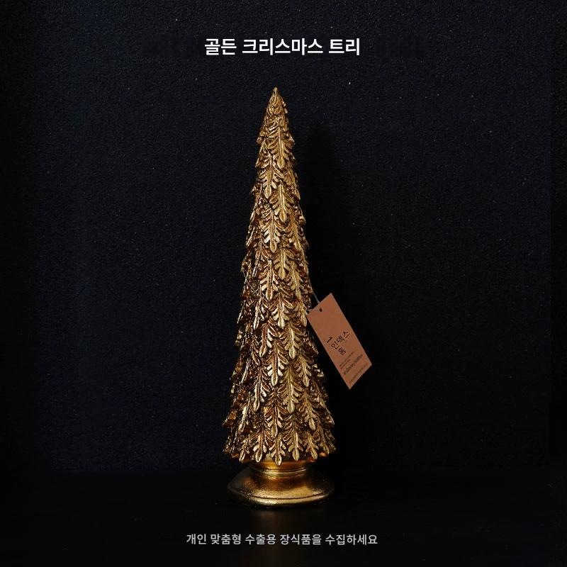 main_894039720384_0 유럽 스타일의 수지 골든 크리스마스 트리 모양 장식품을 수출하여 가정용품의 축제 분위기를 장식하세요 - 이미지 1