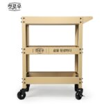 CATLDW Carter 산업 스타일 가정용 카트 3단 수납 거실 카페 이동식 수납 선반