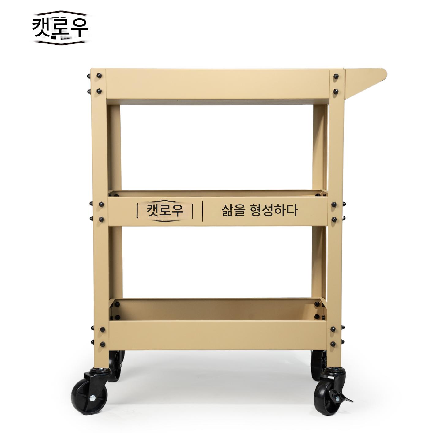 main_894134232688_0 CATLDW Carter 산업 스타일 가정용 카트 3단 수납 거실 카페 이동식 수납 선반 - 이미지 1