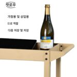 CATLDW Carter 산업 스타일 가정용 카트 3단 수납 거실 카페 이동식 수납 선반 - 이미지 2