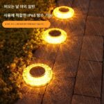 크리스탈 유리 지면등 태양광 지면등 야외 안뜰 방수 잔디밭 계단 테라스 정원 조경 매립등 - 이미지 3