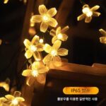 태양광 벚꽃 조명 초고휘도 다채로운 조명 깜박임 야외 방수 조명 벨트 안뜰 발코니 정원 장식 조명 - 이미지 2
