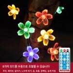 태양광 벚꽃 조명 초고휘도 다채로운 조명 깜박임 야외 방수 조명 벨트 안뜰 발코니 정원 장식 조명 - 이미지 3