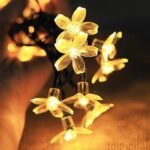 태양광 벚꽃 조명 초고휘도 다채로운 조명 깜박임 야외 방수 조명 벨트 안뜰 발코니 정원 장식 조명 - 이미지 4