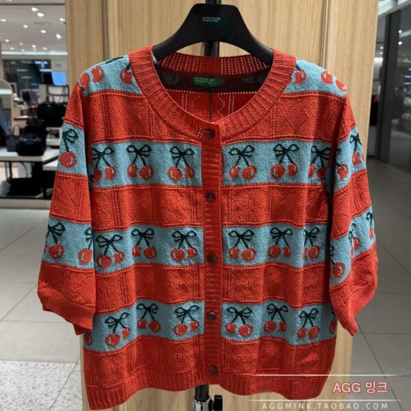 *CC코리아 카운터 구매*25 여름 베네통 니치 패턴 스웨터 BAKC53-531 3-7