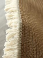 북유럽 스타일 코튼 로프 짠 술 카펫 소녀 침실 침대 옆 담요 거실 원형 바닥 매트 발코니 싱글 의자 매트 - 이미지 5