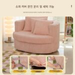 구우 벚꽃 회전 의자 침실 게으른 소파 회전 거실 발코니 레저 뚱뚱한 의자 싱글 작은 소파 의자 - 이미지 5