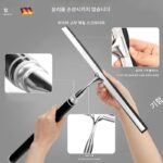 LHM 유리 세척 아티팩트 스테인리스 스틸 와이퍼 텔레스코픽 막대 가정용 고층 창문 청소 특수 세척 도구 - 이미지 3