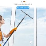 LHM 유리 세척 아티팩트 스테인리스 스틸 와이퍼 텔레스코픽 막대 가정용 고층 창문 청소 특수 세척 도구 - 이미지 4