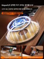 삼성 S25Ultra 휴대폰 케이스에 적합한 EARY 호두나무 원목 프레임리스 자석 브라켓 포함 Galaxy S24u 원목 쉘 고급 원목 무늬 새 S25u 특수 보호 커버 - 이미지 3