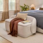 침실 침대 옆 침대 옆 벤치 수납 수납 벤치 소파 식당 의자 식탁 벤치 긴 벤치 홈 작은 아파트 - 이미지 4