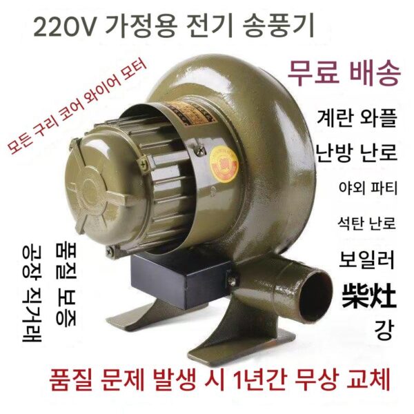 소형 가정용 220V 강력 전기 송풍기 바베큐 탄소 송풍 연소 스토브 석탄 스토브 고출력 헤어드라이어