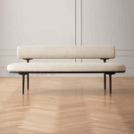 북유럽풍의 가벼운 고급 레스토랑 식탁 의자 심플 모던 거실 홈 등받이 더블 3개 소형 아파트 등받이 벤치 벤치