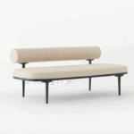 북유럽풍의 가벼운 고급 레스토랑 식탁 의자 심플 모던 거실 홈 등받이 더블 3개 소형 아파트 등받이 벤치 벤치 - 이미지 3