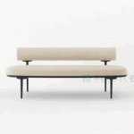 북유럽풍의 가벼운 고급 레스토랑 식탁 의자 심플 모던 거실 홈 등받이 더블 3개 소형 아파트 등받이 벤치 벤치 - 이미지 4