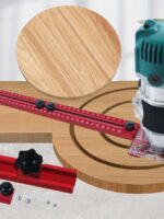 목공 트리밍 머신 밀링 서클 아티팩트 보조 원형 구멍 뚫기 슬롯 위치 조정 백킹 도구 원형 절단기 밀링 서클 - 이미지 2