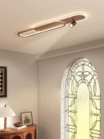 복도 조명 심플한 원목 무늬 롱 스포트라이트 거실 천장 조명 입구 탈의실 조용한 고대 스타일 - 이미지 4