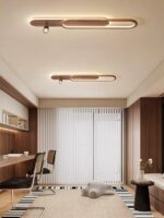 복도 조명 심플한 원목 무늬 롱 스포트라이트 거실 천장 조명 입구 탈의실 조용한 고대 스타일 - 이미지 5