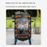 가정용 바베큐 걸이형 스토브 흡연기 숯불 바베큐 스토브 구운 닭고기와 오리 훈제 베이컨 소시지 통 훈제 생선 구운 고구마 통 - 이미지 3