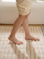 북유럽 스타일 항균 무접착 모로코산 코튼 핸드메이드 카펫 거실 코튼 바닥 매트 공주 침실 침대 옆 담요 - 이미지 4