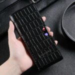 삼성 갤럭시 Z 폴드7 정품 가죽 W25 폰 케이스 폴드6 폴딩 스크린 W24 오리지널 쉘 폴드5 폰 케이스 W23 소가죽 W22 폰 가방 폴드4/3 수평 - 이미지 3