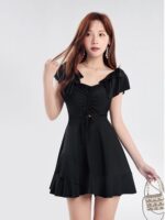 수영복 여성 2025 신스타일 고급 약간 뚱뚱한 여자 커버 고기 보수적 원피스 스커트 스타일 온천 리조트 스타일 수영복 - 이미지 2