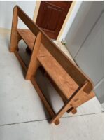 레트로 원목 롱체어 발코니 레저 등받이 더블 롱 소파 의자 카드 의자 오션보드 커스텀 - 이미지 4