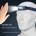 야외 유도 강력한 조명 헤드램프 낚시 전용 충전식 헤드 마운트 야간 낚시 조명 하이킹 긴 배터리 수명 - 이미지 3