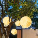 태양열 실외 달 샹들리에 방수 실외 빌라 정원 안뜰 파빌리온 조명 분위기 조명 달 장식 조명