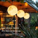 태양열 실외 달 샹들리에 방수 실외 빌라 정원 안뜰 파빌리온 조명 분위기 조명 달 장식 조명 - 이미지 3