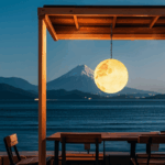 태양열 실외 달 샹들리에 방수 실외 빌라 정원 안뜰 파빌리온 조명 분위기 조명 달 장식 조명 - 이미지 4