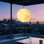 태양열 실외 달 샹들리에 방수 실외 빌라 정원 안뜰 파빌리온 조명 분위기 조명 달 장식 조명 - 이미지 5