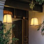 야외 샹들리에 빌라 게이트 샹들리에 중국식 안뜰 랜턴 일본식 복고풍 마당 처마 램프 복도 샹들리에