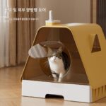 대형 고양이 화장실 완전 밀폐형 방염 고양이 화장실 서랍형 냄새 방지 모래 방지 새끼 고양이 메인쿤 고양이 화장실 - 이미지 4