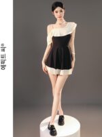 후이하이 플러스 사이즈 뚱뚱한 mm2025 새로운 고급 원피스 스커트 수영복 여성 보수적 배 가리기 슬림 휴가 스타일 수영복 - 이미지 4