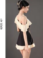 후이하이 플러스 사이즈 뚱뚱한 mm2025 새로운 고급 원피스 스커트 수영복 여성 보수적 배 가리기 슬림 휴가 스타일 수영복 - 이미지 5