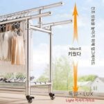 독일 신제품 304 스테인리스 스틸 바닥형 옷 건조대, 가정용 야외 발코니 접이식/망원형 이동식 옷 건조대 - 이미지 2